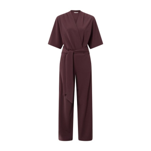 YAYA Jumpsuit with short sleeves, fudge purple