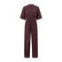 YAYA Jumpsuit with short sleeves, fudge purple