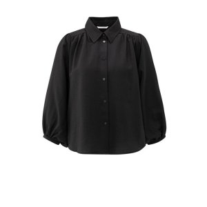 YAYA Blouse with balloon sleeves, black