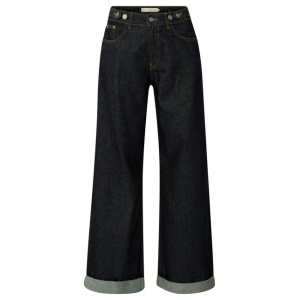 YAYA Loose fit denim with roll-ups, dark blue denim