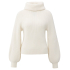 YAYA Sweater with wide collar, wool white