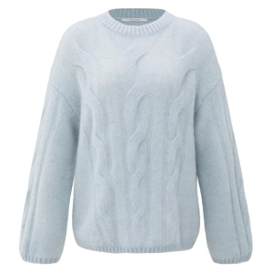 YAYA Soft cable knit sweater, secret spaces grey