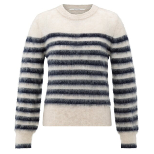 YAYA Striped sweater, collegiate blue dessin