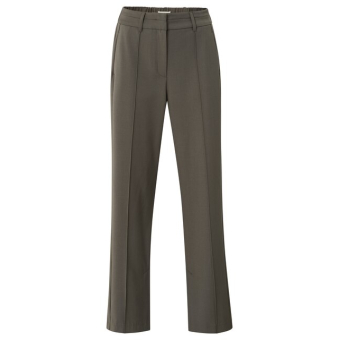 YAYA Wide leg trousers with seams, dark night grey