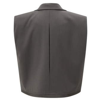 YAYA Sleeveless short blazer, dark night grey