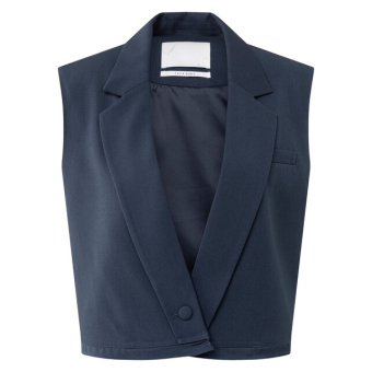 YAYA Sleeveless short blazer, collegiate blue