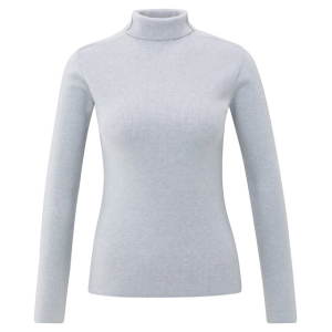 YAYA Ribbed top with turtleneck, secret spaces grey