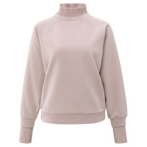 YAYA Sweatshirt with extended cuff, shadow gray pink
