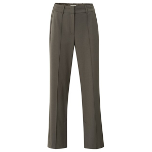YAYA Wide leg trousers with seams, dark night grey