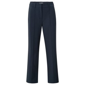 YAYA Wide leg trousers with seams, collegiate blue