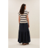 By-bar mason stripe top, navy grain stripe