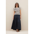 By-bar mason stripe top, navy grain stripe