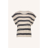 By-bar mason stripe top, navy grain stripe