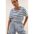 By-bar hope big stripe top, blue flame stripe