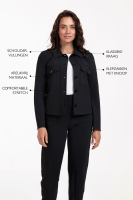 Studio Anneloes  Claire bonded jacket - black