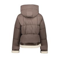 Geisha jacket short with teddy brown