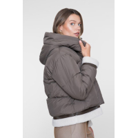 Geisha jacket short with teddy brown
