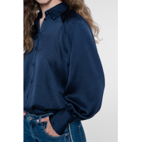 Geisha blouse shiny navy 