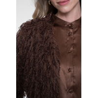 Geisha vest hairy brown