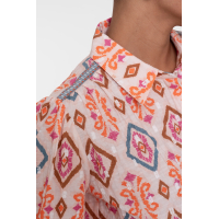 Geisha blouse, light pink/chambray