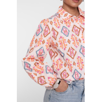 Geisha blouse, light pink/chambray