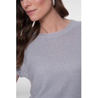 Geisha Pull lurex, light grey/silver lurex
