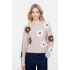 Geisha pull flowers, sand/browen/off-white