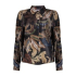 Geisha top satin AOP animal, black/sand/green/blue