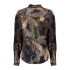 Geisha top satin AOP animal, black/sand/green/blue