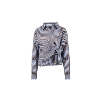 Nukus amy blouse stripe chocolate/sky