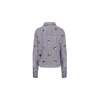 Nukus amy blouse stripe chocolate/sky