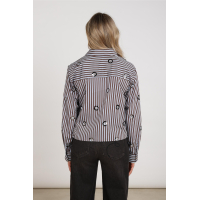 Nukus amy blouse stripe chocolate/sky