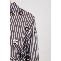 Nukus amy blouse stripe chocolate/sky