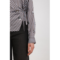 Nukus amy blouse stripe chocolate/sky