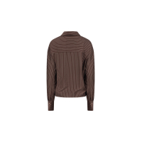 Nukus alice blouse stripes embroidery chocolate