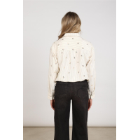 Nukus Aaliya Blouse Paillet off white