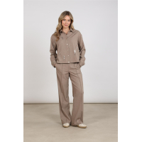 Nukus annelynn blouse paillet taupe