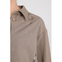 Nukus annelynn blouse paillet taupe