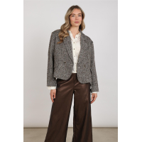 Nukus daphne jacket herringbone chocolate/sand
