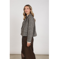 Nukus daphne jacket herringbone chocolate/sand