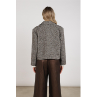Nukus daphne jacket herringbone chocolate/sand