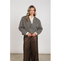 Nukus daphne jacket herringbone chocolate/sand