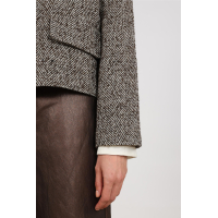 Nukus daphne jacket herringbone chocolate/sand