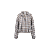 Nukus dominique jacket check taupe/offwhite