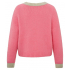 YAYA Contrast color sweater long sleeve, morning glory pink
