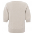 YAYA V-neck sweater with stitch details, gray morn beige melange