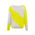 YAYA Diagonal wide stripe sweater, neon yellow dessin