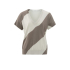 YAYA Diagonal wide stripe sweater short sleeves, clay pebble grey dessin