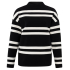 YAYA Block stripe sweater high neck, black dessin