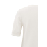 YAYA Fur detail sweater short sleeve, ivory white